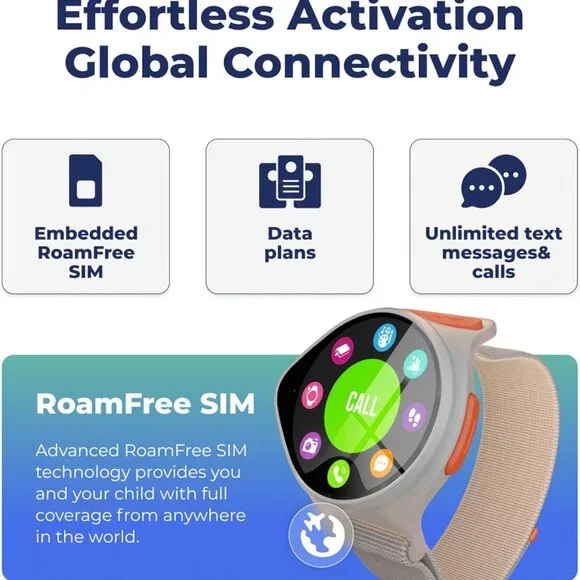 Nickelodeon NickWatch Kids Smart Watch with GPS Tracker, SOS, & Parent Control - Picture 8 of 9